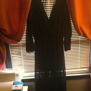 Flows black dress with shorts underneath